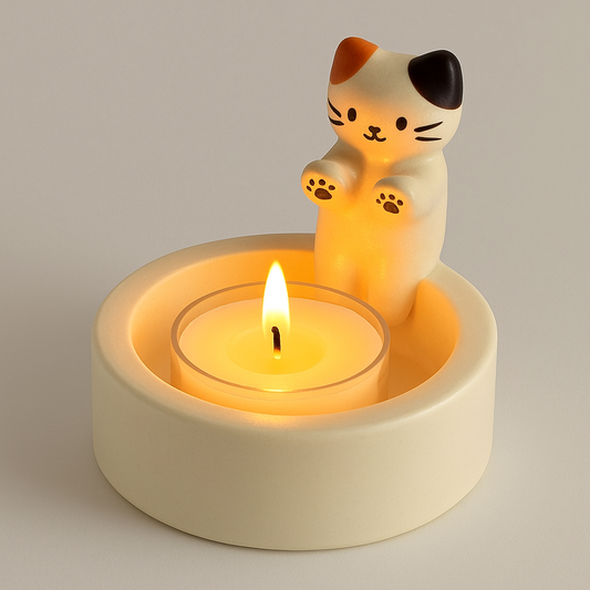 Snugsy Cats Candle Holder – Cute Tea Light